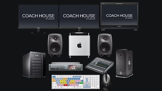Apple, PC and Linux editing systems available for hire at Coach House Studios